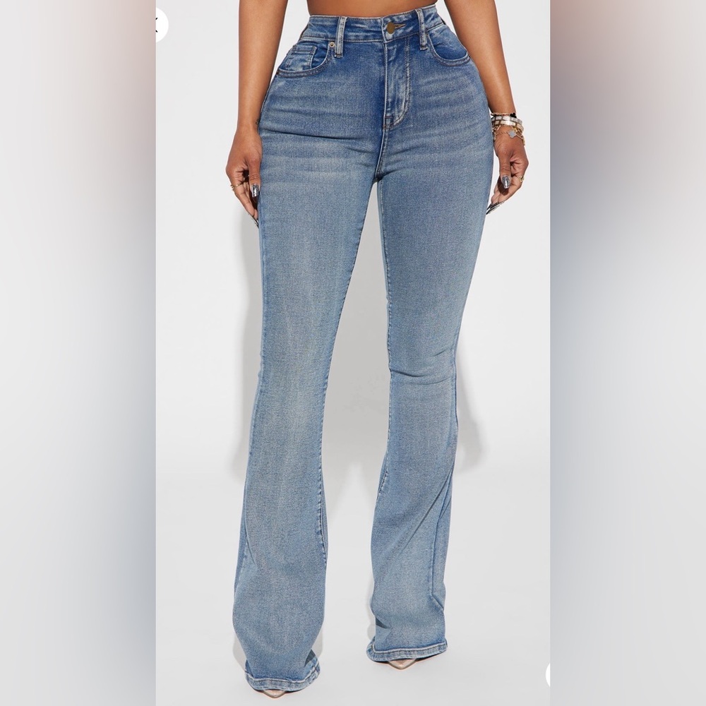 Fashion Nova Gemma Sculpting Stretch Flare Jeans